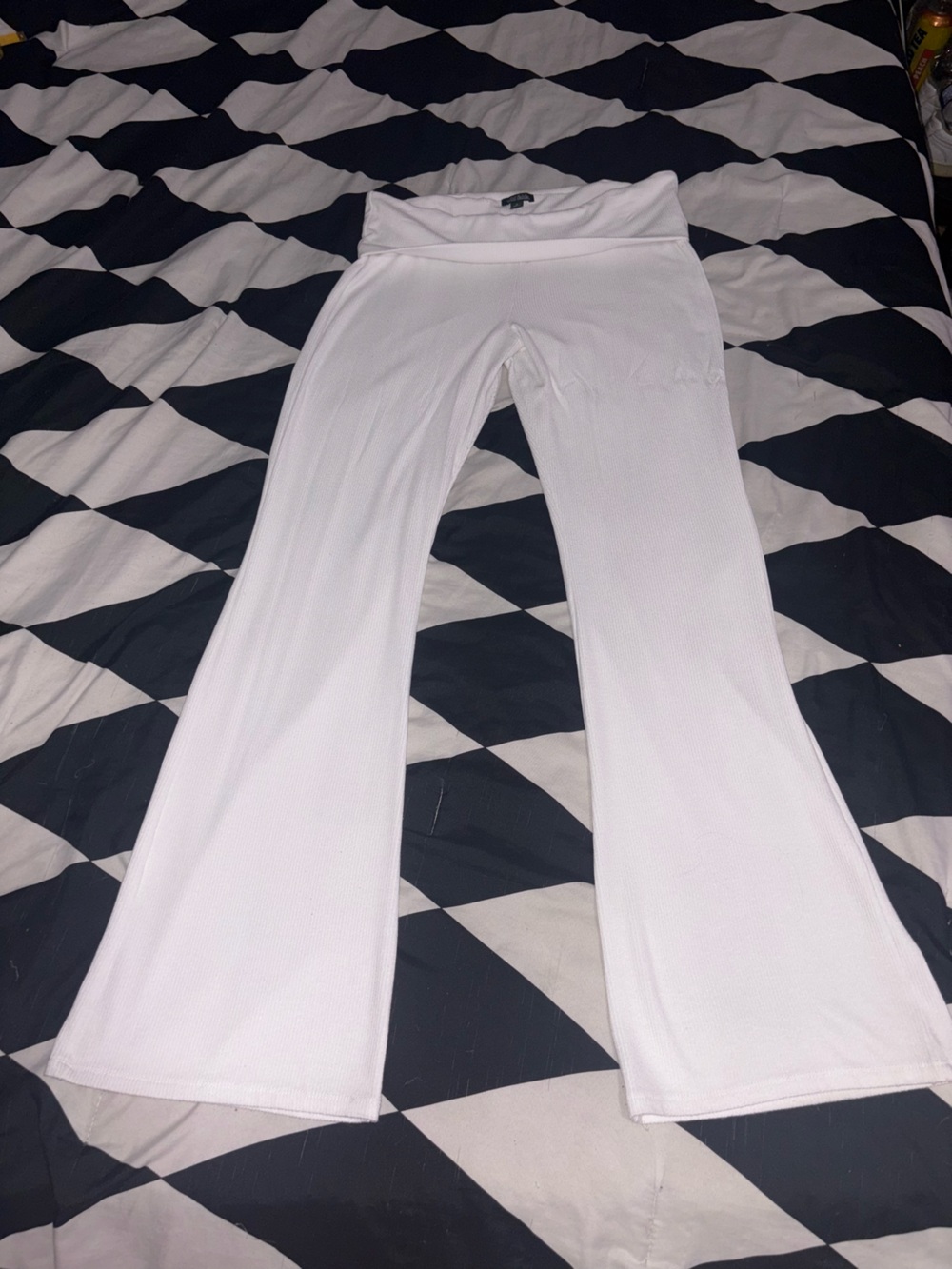 wild fable White Ribbed High-Waist Leggings